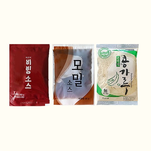 해조미 소스 묶음 x 5봉 (비빔/모밀/우동/콩가루)